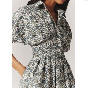 Exquise Tobie Mini Shirt Dress Anthropologie NWT Sz L Sz XL Floral